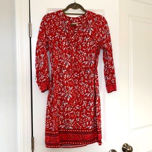 Loft coral print dress